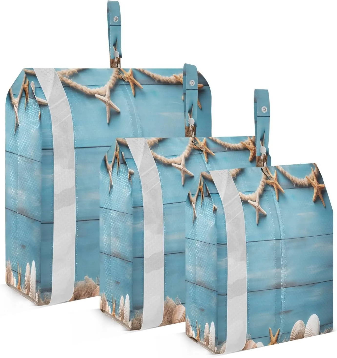 Sea Shells Starfish Beach Compression Packing Cubes Suitcase Organizer Bags Set for Travel Cubes for Travel Accessories