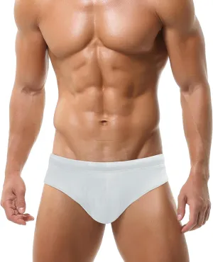 SEAUR Men's Shiny Metallic Low Rise Swim Briefs Sexy Bikini Swimsuit Quick Dry Drawstring Swimwear Contour Pouch Bathing Suit