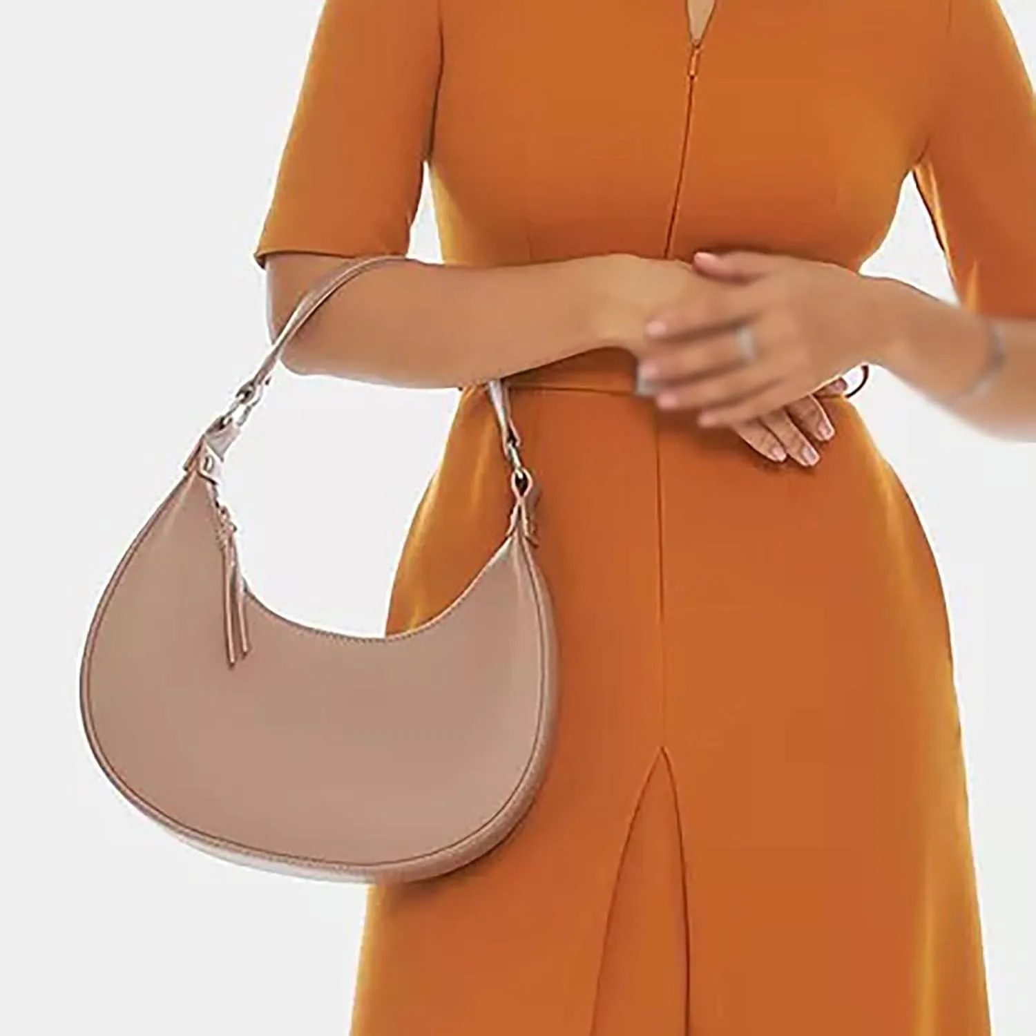 Shoulder Bags for Women Crescent Hobo Crossbody Bags PU Leather Hobo Crossbody Tote Dumpling Bags with Zipper