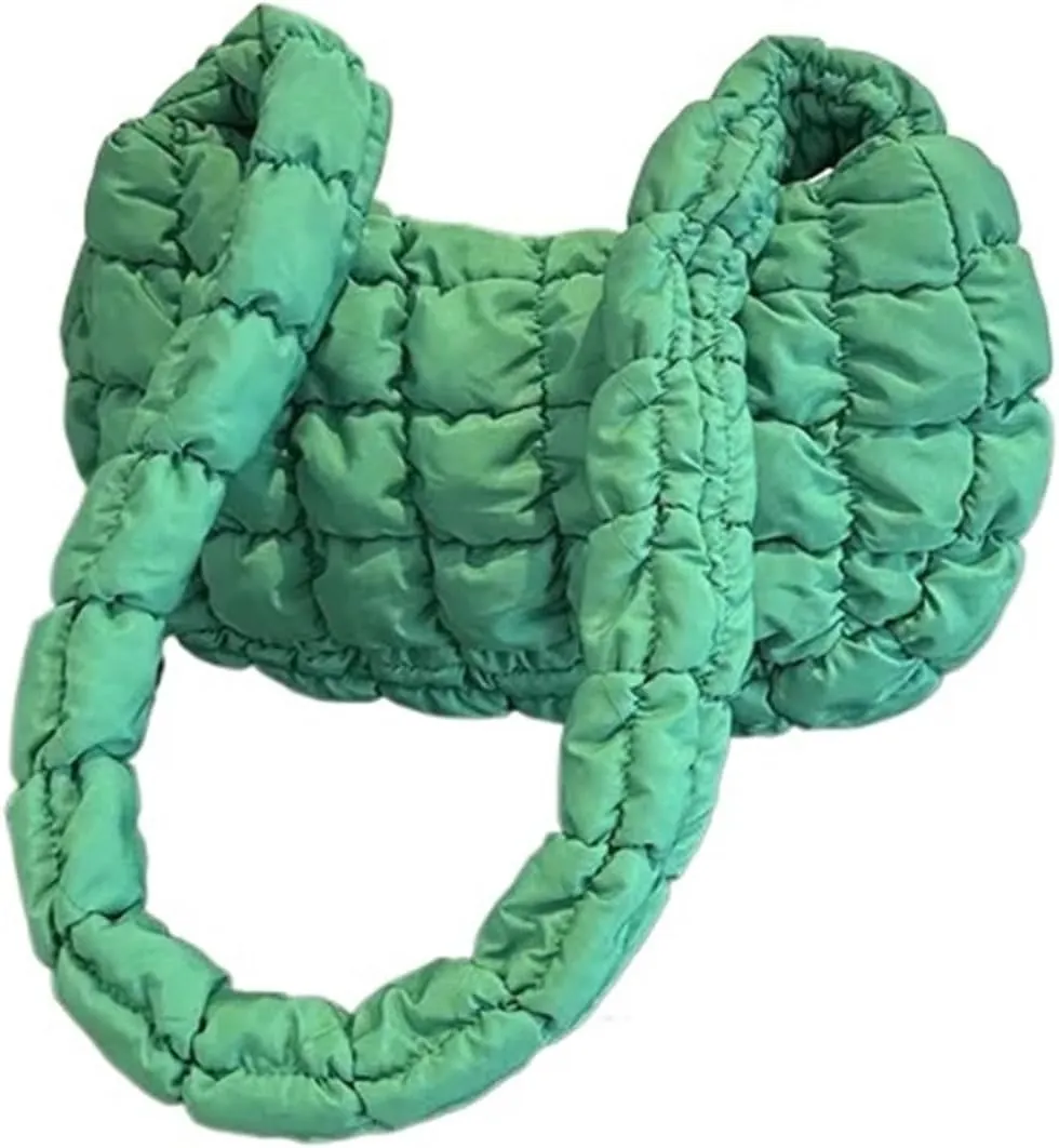 Shoulder Bags for Women Padded Bag Nylon Handbags Bucket Purse Cloud Bubbles Hobo Puffer Nylon Tote Bag