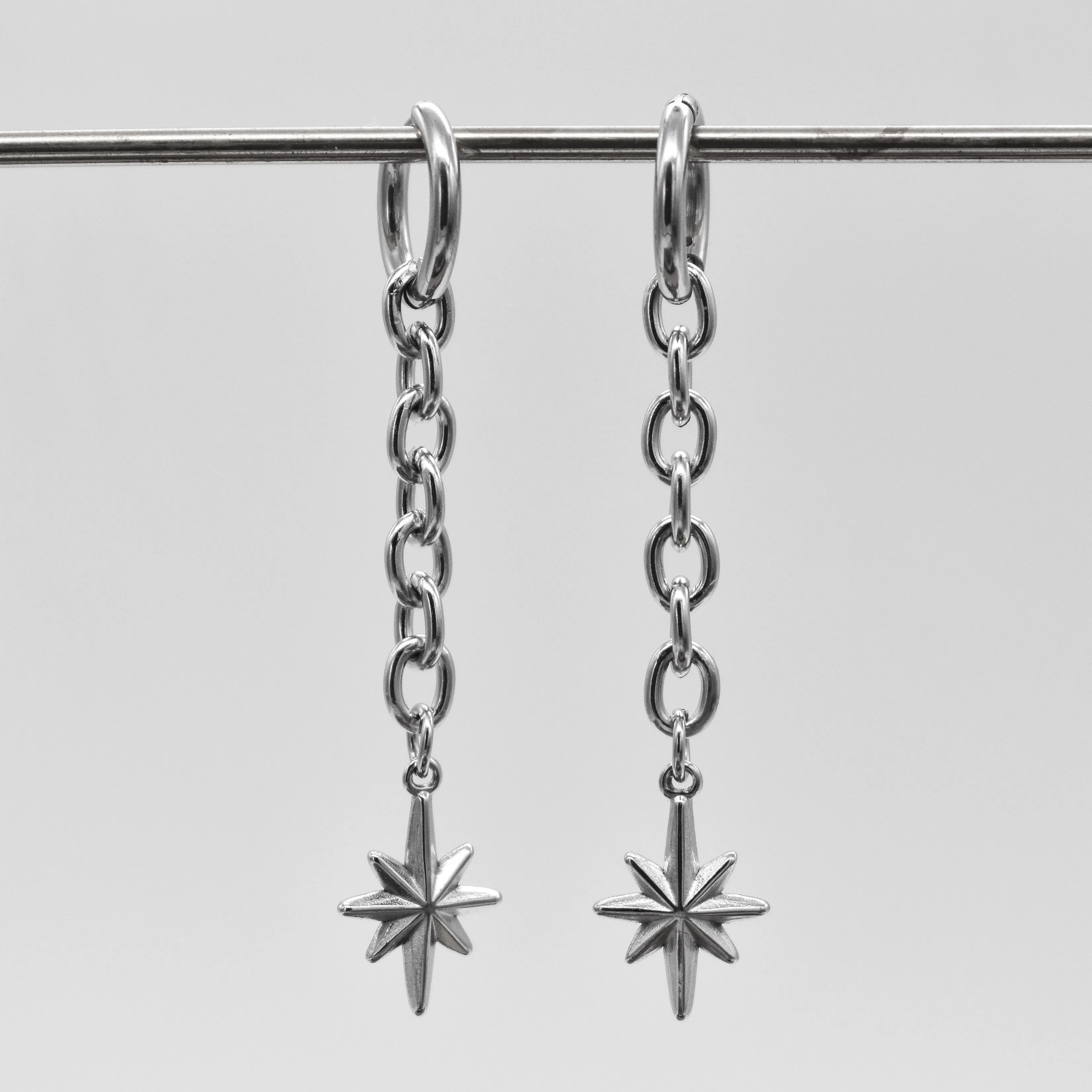 Silver Fortuna Chain Earrings
