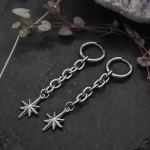 Silver Fortuna Chain Earrings