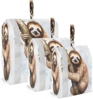 Sloth Packing Cubes for Travel 3 Set Packing Cubes Compression Suitcase Organizer Bags for Travel Accessories