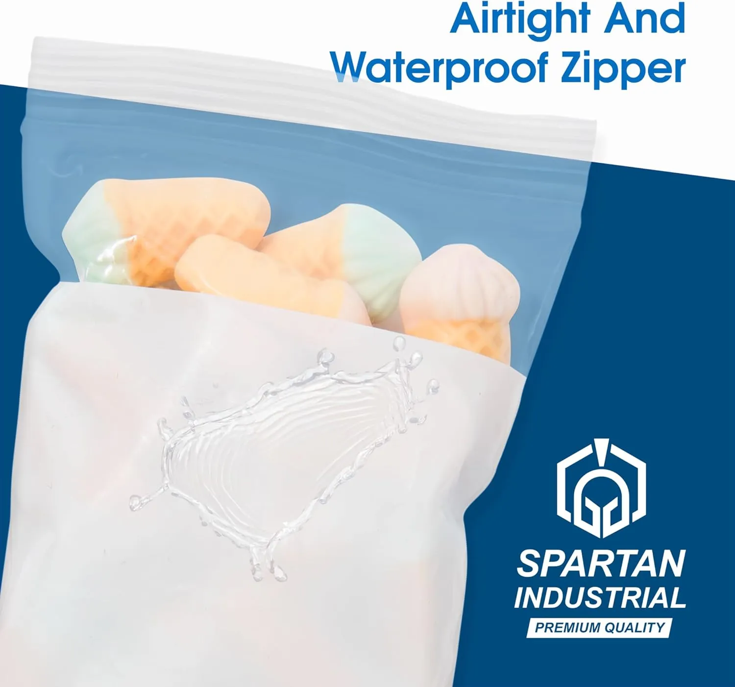 Spartan Industrial - 2" X 3" Plastic Zip Bags With Writable White Block (1000 Count) 2 Mil Small Reclosable Bags for Jewelry, Buttons, Bolts