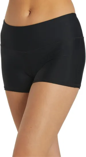 Sporti Women's High Waisted Swim Shorts, 2.25"/ 4.5"/ 8" Inseam Swimming Boyshort, UPF 50 Women's Board Shorts, Tummy Control
