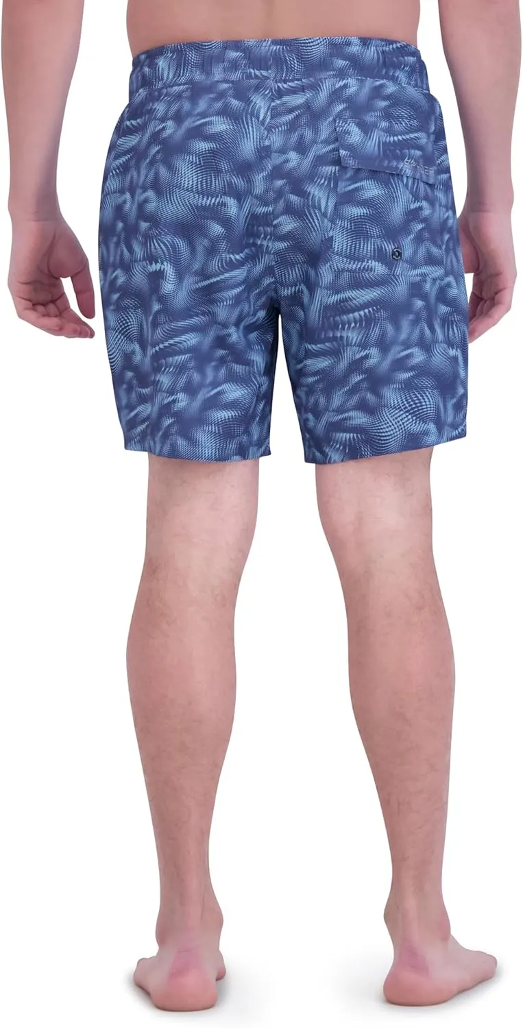 Spyder Men's Swim Trunks, Stretch, Quick-Dry, 7-inch Board Shorts, UPF 50 , Brief Liner