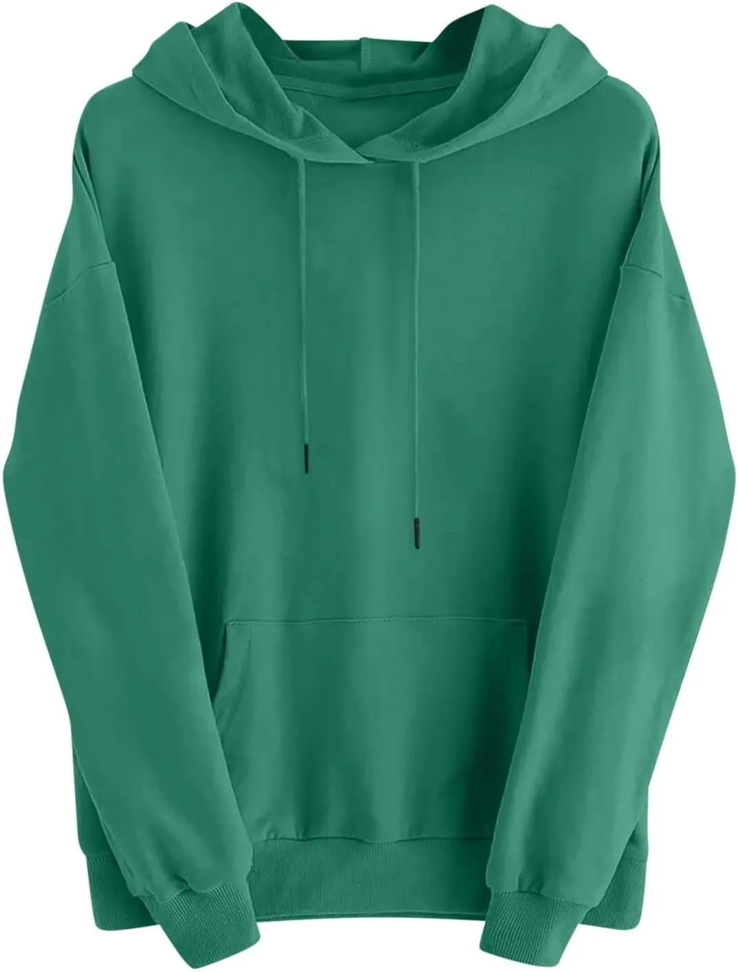 Sweatshirts for Women Oversized Casual Long Sleeve Solid Top Loose Pullover Drawstring Hoodies Sweatshirt with Pocket