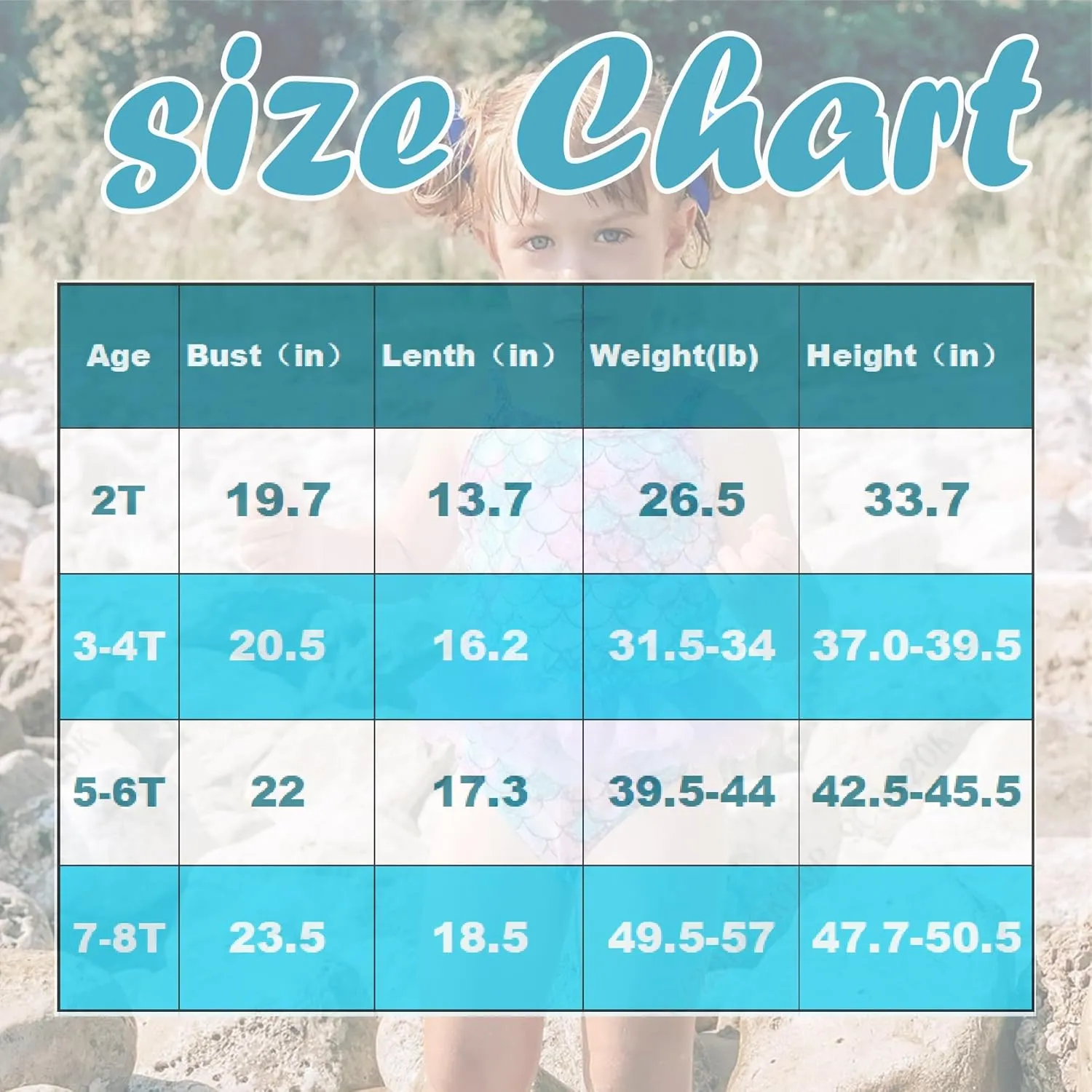 swimsobo Girls One Piece Swimsuit Colorful Mermaid Bathing Suit Cute Swimwear for 2-10 Years