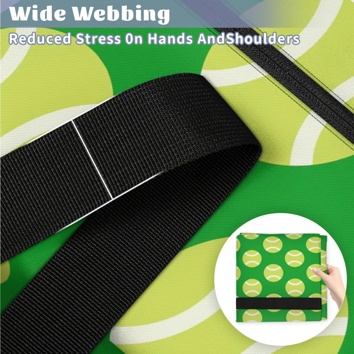 Tennis Ball XXL Heavy Duty Extra Large Moving Bags with Strong Zipper, Moving Supplies Packing Boxes for Moving, Sports Theme Green