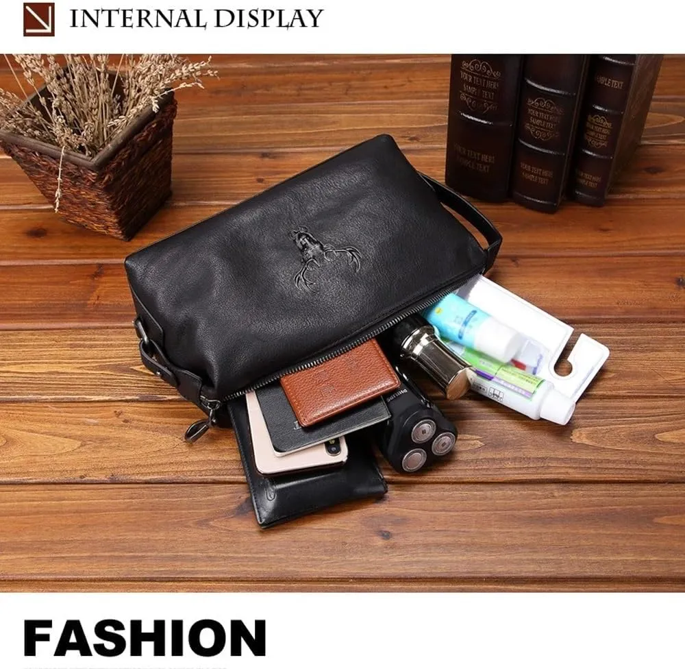 Toiletry Bag for Men, Large Travel Toiletry Organizer, Dopp Kit Water-Resistant Shaving Bag for Toiletries Accessories