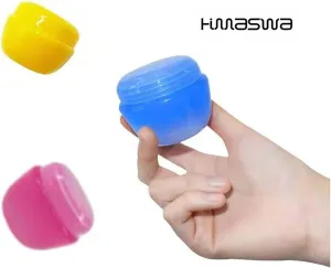 Travel Containers, Travel Accessories Bottles Containers for Cosmetic, Makeup, Body & Hand Cream, Lotion, Toiletries, 6 packs (Yellow)