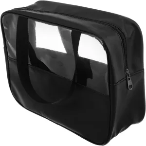 Travel Makeup Bag with Handle Portable Toiletry Organizer Large Capacity Plastic Water Resistant Case Bulk
