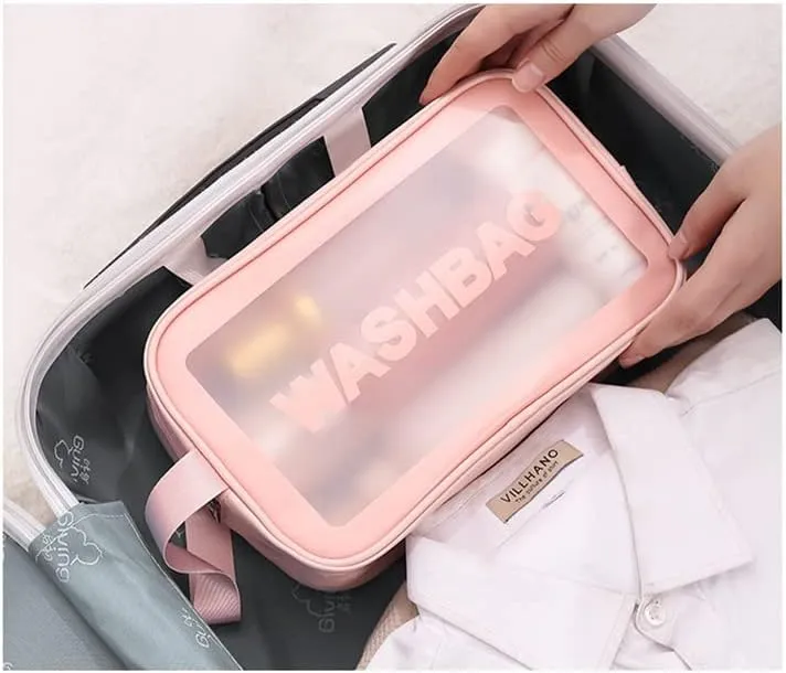 Travel Toiletry Bag for Women and Men,Makeup Cosmetic WashBag Travel Organizer for Accessories, Toiletries (White, M)