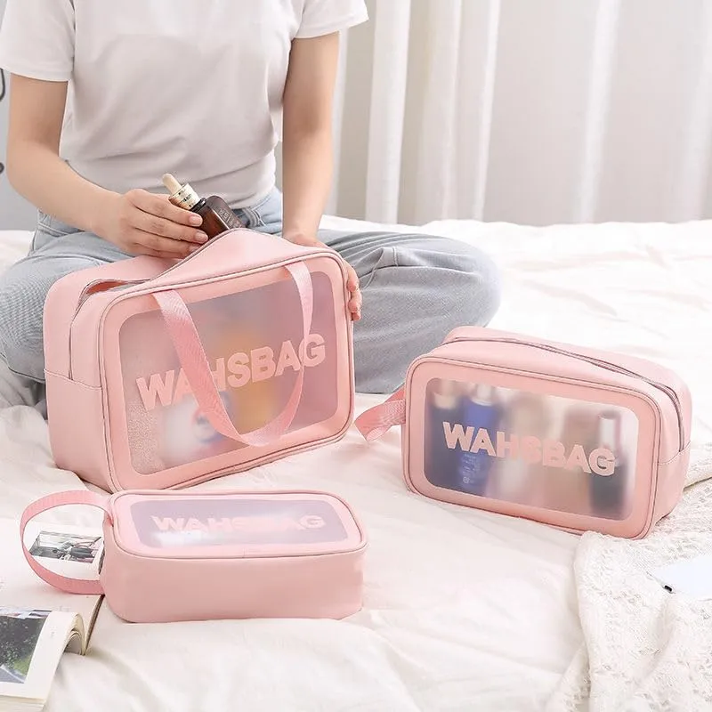 Travel Toiletry Bag for Women and Men,Makeup Cosmetic WashBag Travel Organizer for Accessories, Toiletries (White, M)