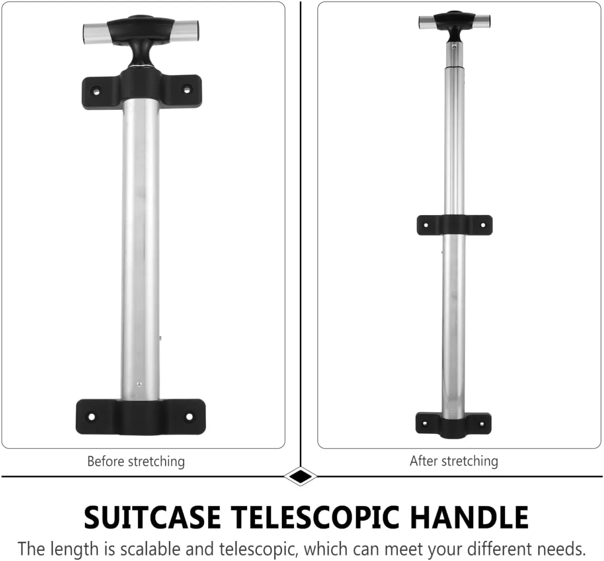 Unomor Luggage Handle Suitcase Telescopic 36-Inch Pull Out Handle Replacement Spare Part Trolley Luggage Accessories