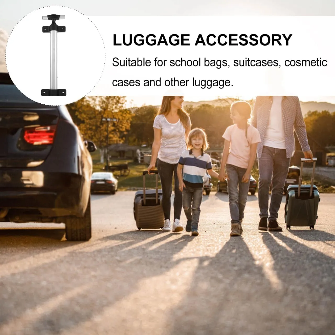 Unomor Luggage Handle Suitcase Telescopic 36-Inch Pull Out Handle Replacement Spare Part Trolley Luggage Accessories