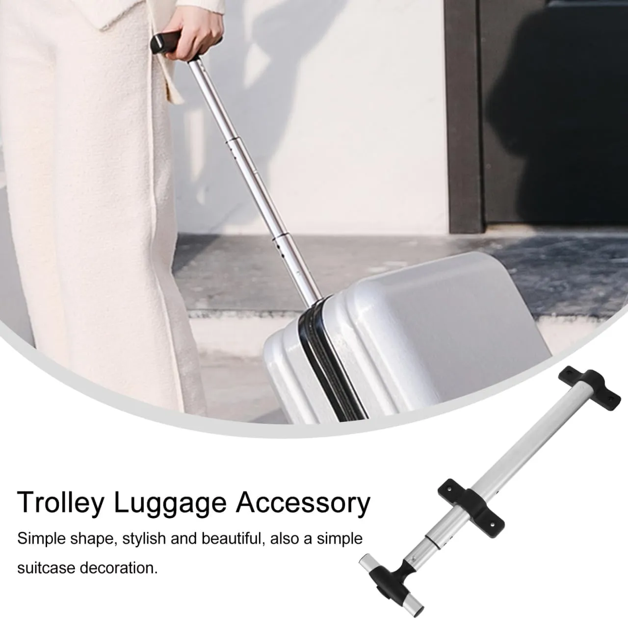 Unomor Luggage Handle Suitcase Telescopic 36-Inch Pull Out Handle Replacement Spare Part Trolley Luggage Accessories
