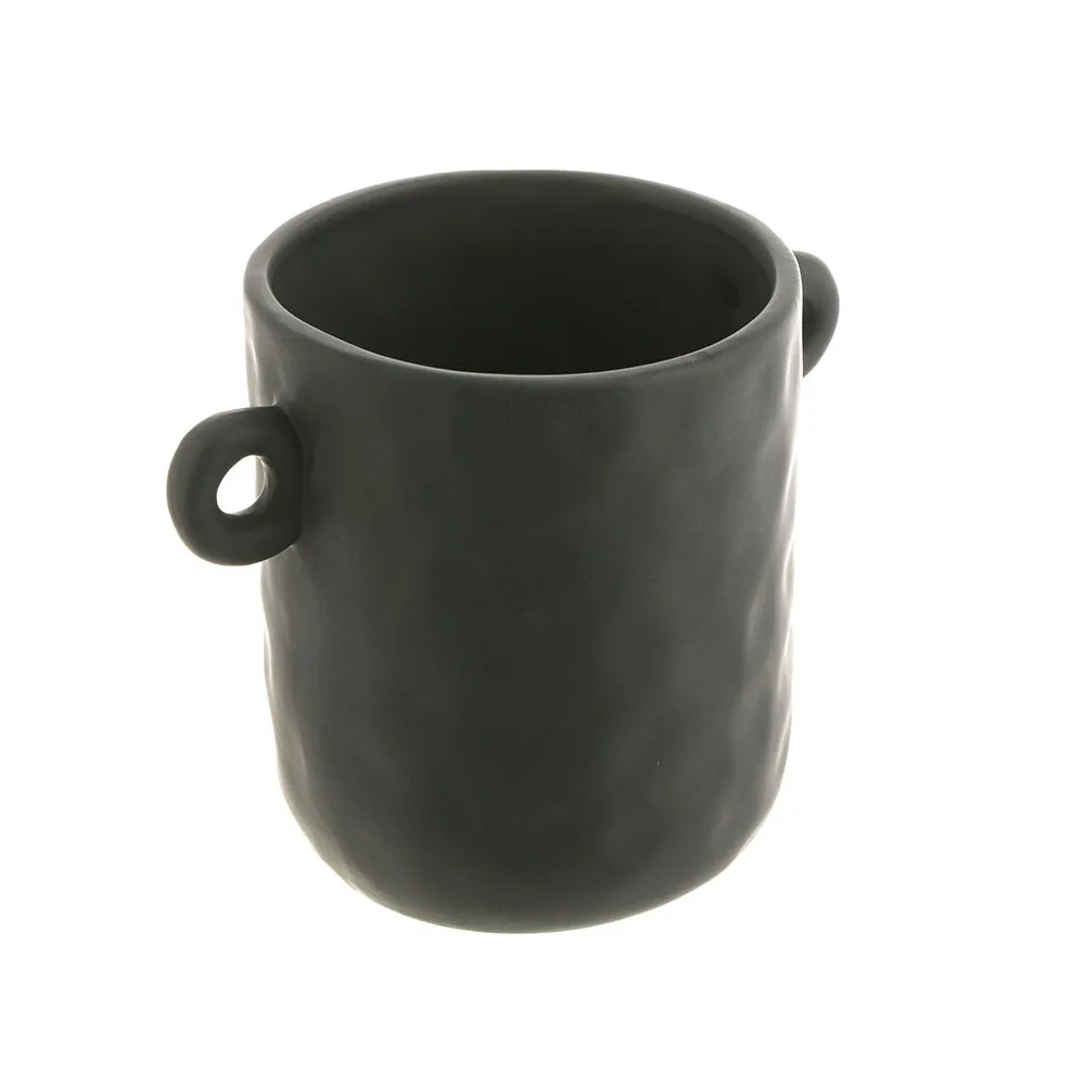 UTENSIL HOLDER Ceramic Black 17x13.5cm