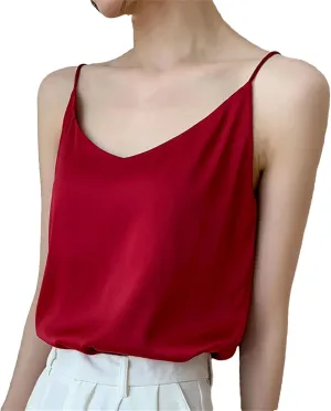 V-Neck Camisole Tops for Women Sexy Bottoming Top Spaghetti Strap Tops for Women