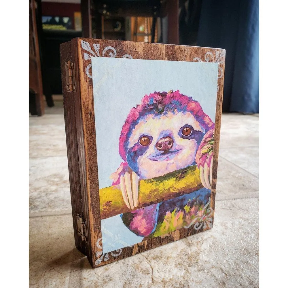 Vintage Sloth Jewelry Box-Stash Box