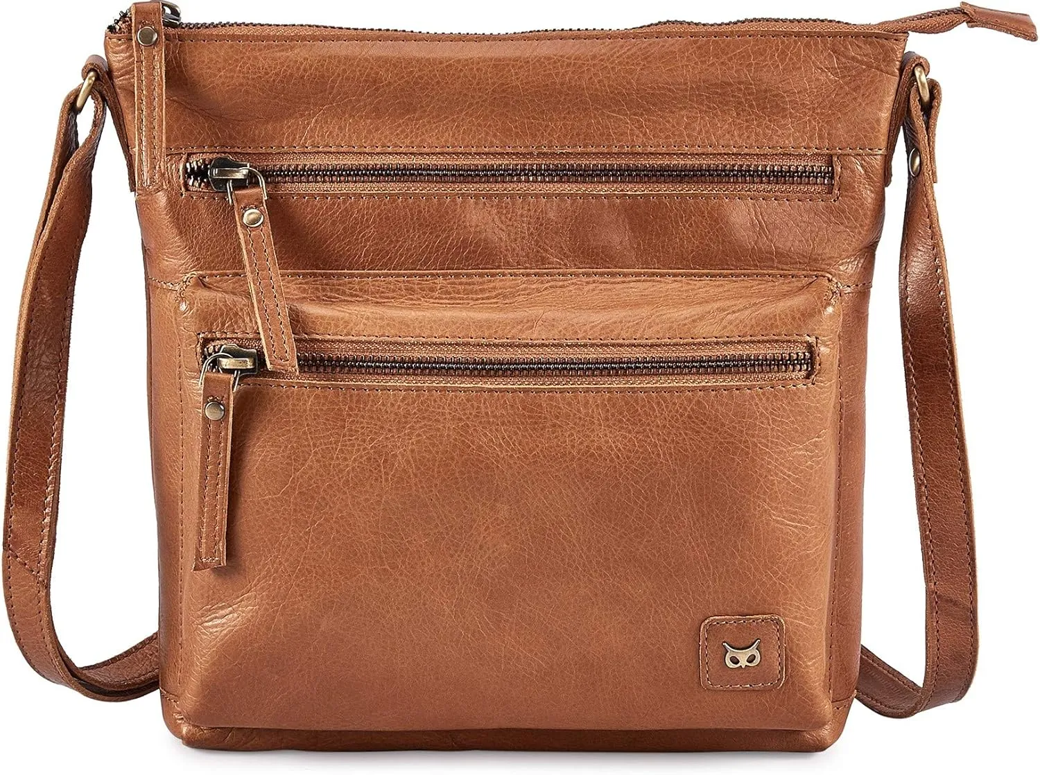 Wise Owl Accessories Small Crossbody Bags for Women Real Leather Purse Handbags Crossover Over the Shoulder Pocketbook