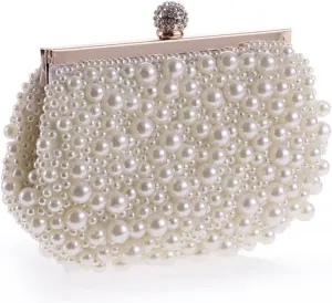 Women Beads Evening Clutch Shoulder Bag Bridal Party Prom Wedding Lady Crossbody Handbag Purse