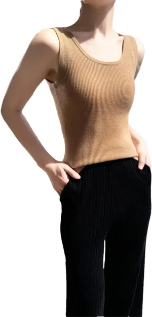 Women Camisole Tops Tanks Wool Ultrathin Tank Top Knit Women Camis Feminine Camisole