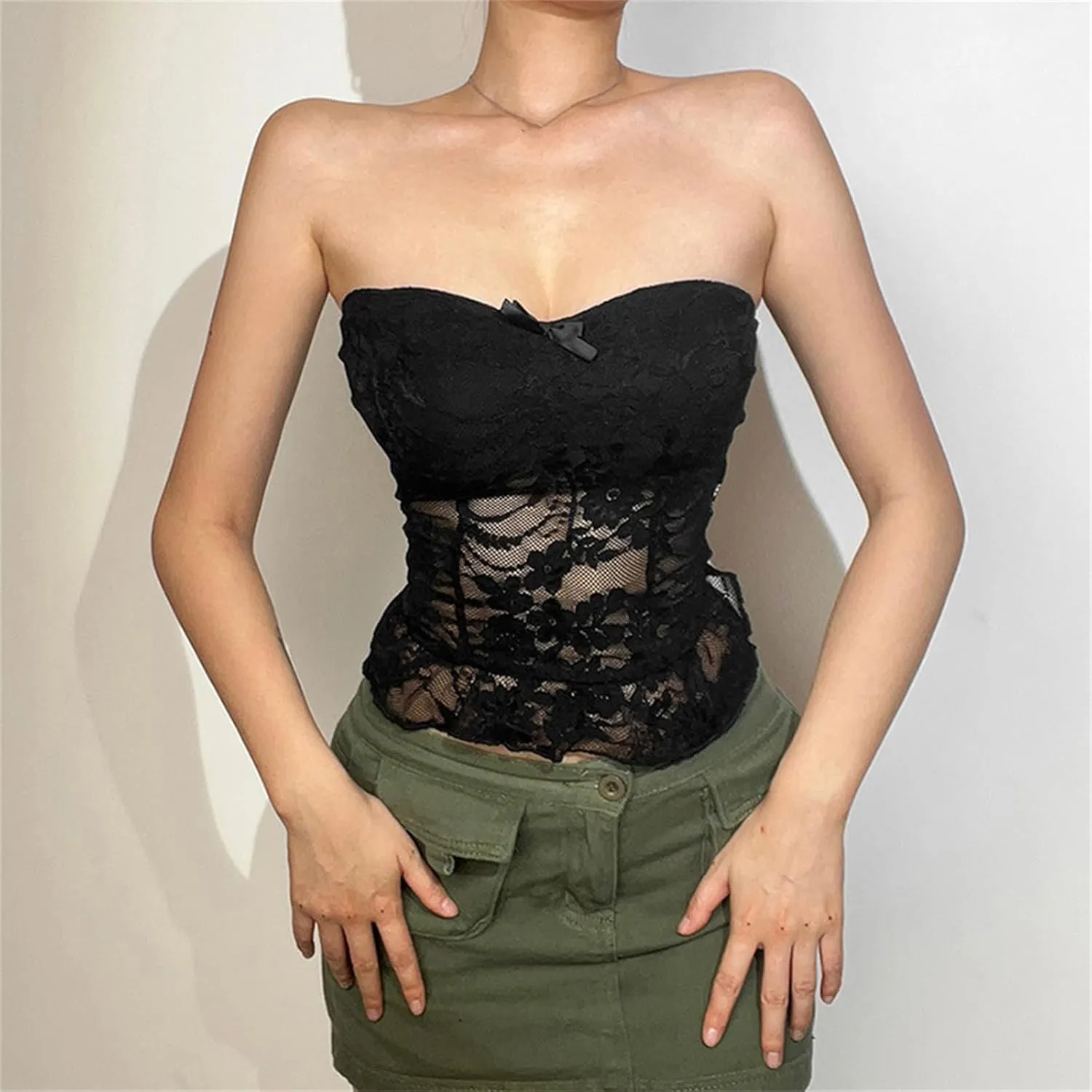 Women Gothic Crop Top Camisole Tank Tops Clubwear Cropped Cami T-Shirt