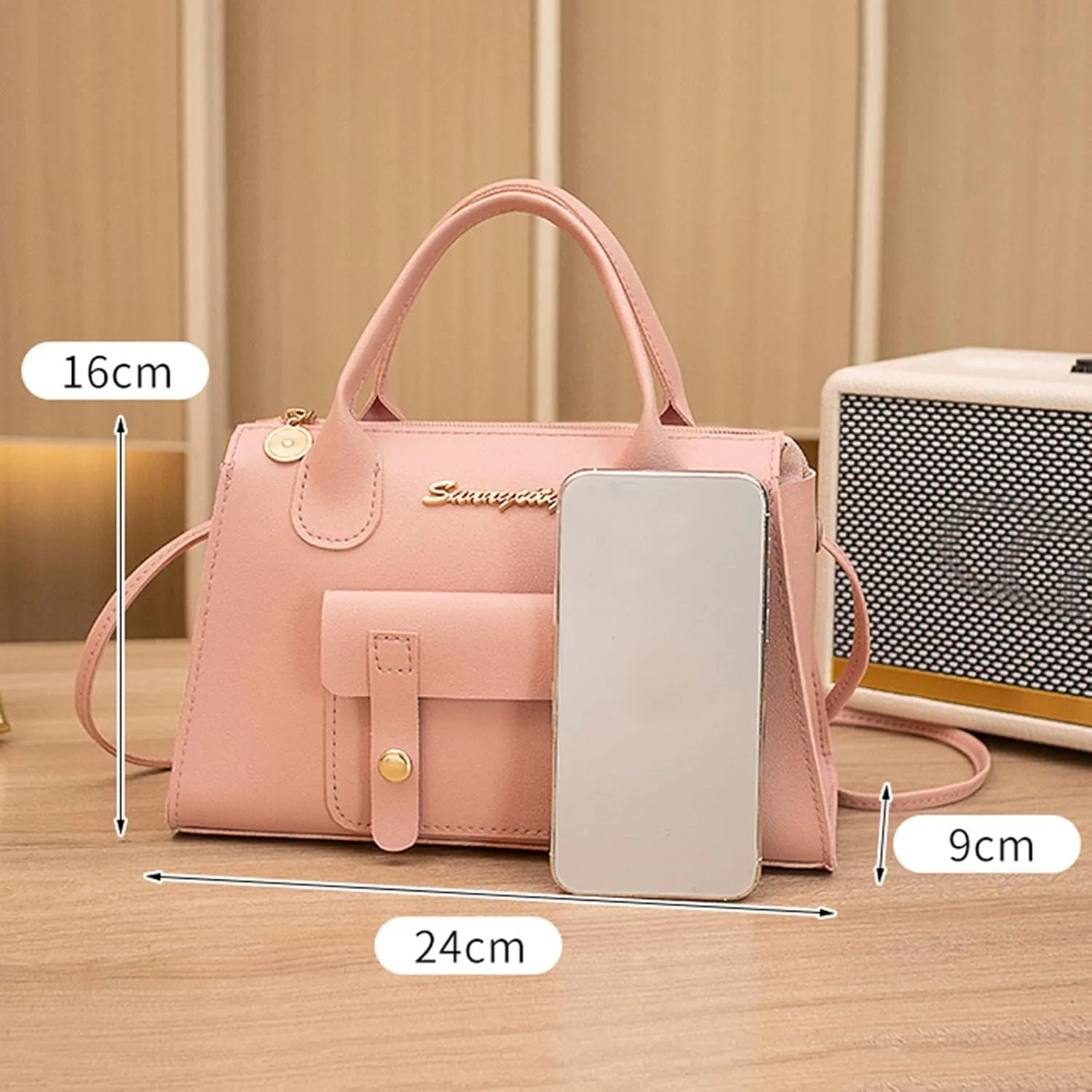 Women Messenger Bag Fashion New Pattern Solid Simple Handbag Shoulder Bag Purpose High Capacity Zipper (Green, One Size)