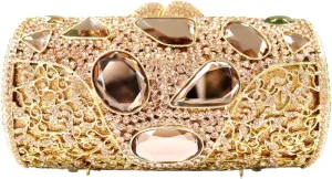 Women Rhinestone Fancy Purse Crystal Evening Bag with Removable Chain Clutch Purse for Homecoming Accessories Prom