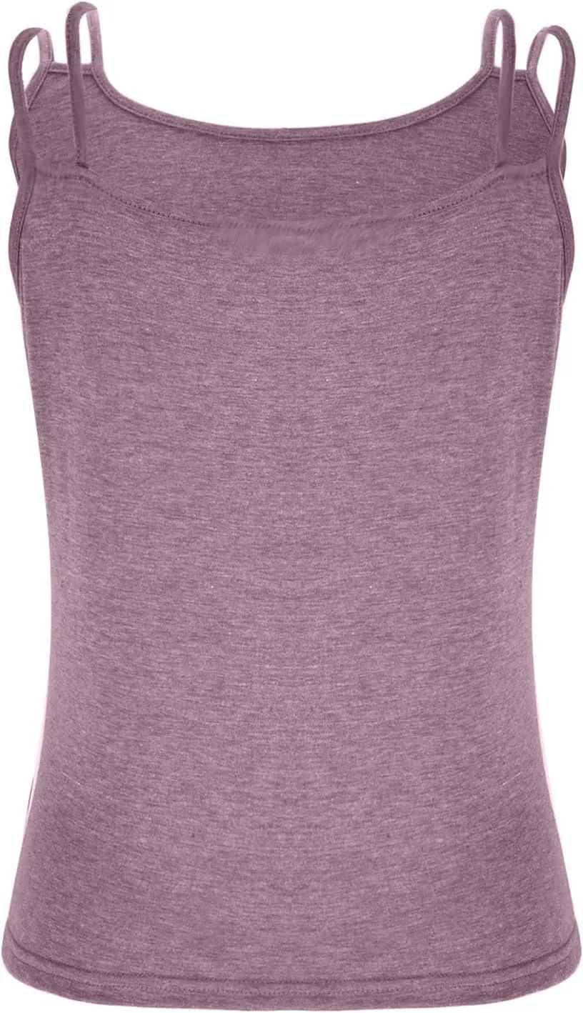 Women Summer Cami Trendy Casual Solid Design Camisole Top Round Neck Loose Fit Camisole Going Out Party Tank Tops