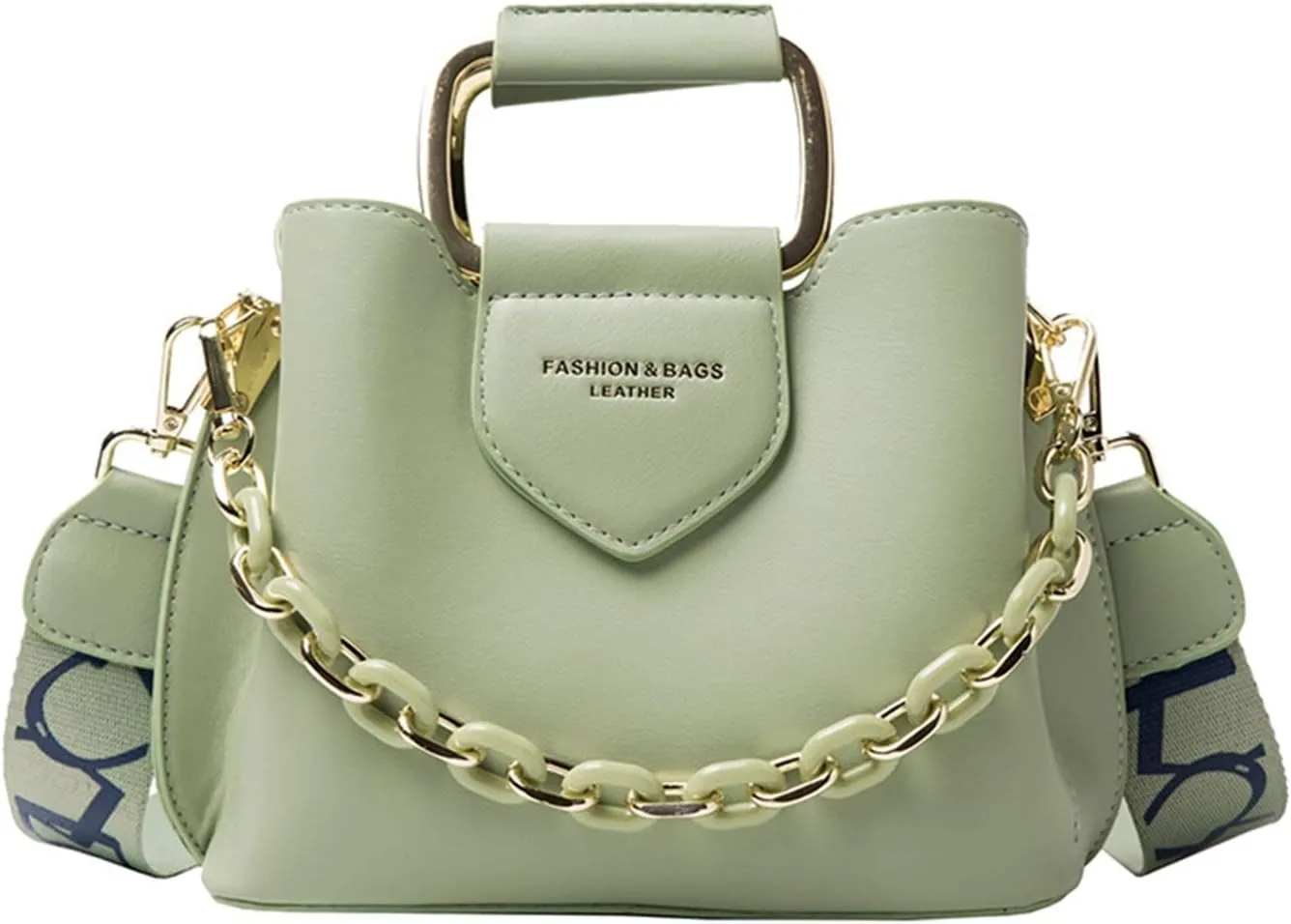 Women Top-handle Mini Bucket Bag Luxury Design Handbags Quality Leather Messenger Shoulder Crossbody Bag For Women(Green)