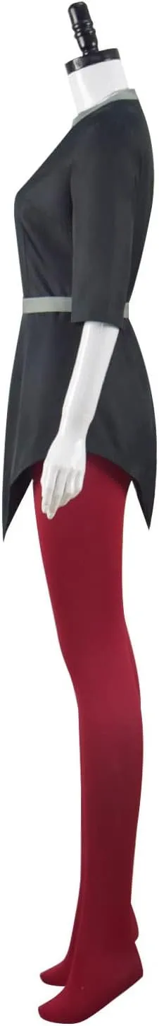 Womens Girls Amity Blight Cosplay Costume The Owl House Outfit Cloak Dress Jumpsuit with Accessories Halloween Suits