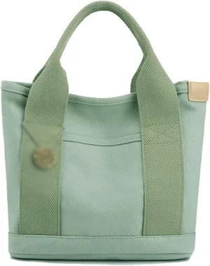 Women's Handbags 1pc Casual Canvas Bags Female Top-Handle Bags Large Capacity Bucket Bags Solid Color Women Handbags Daily Shopping Bags
