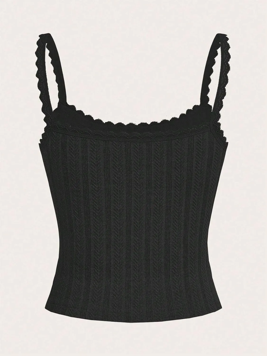 Women's Shirts 3pcs Bowknot Decorated Lace Trimmed Camisole Camis Tops Fashion Camis Tank Tops