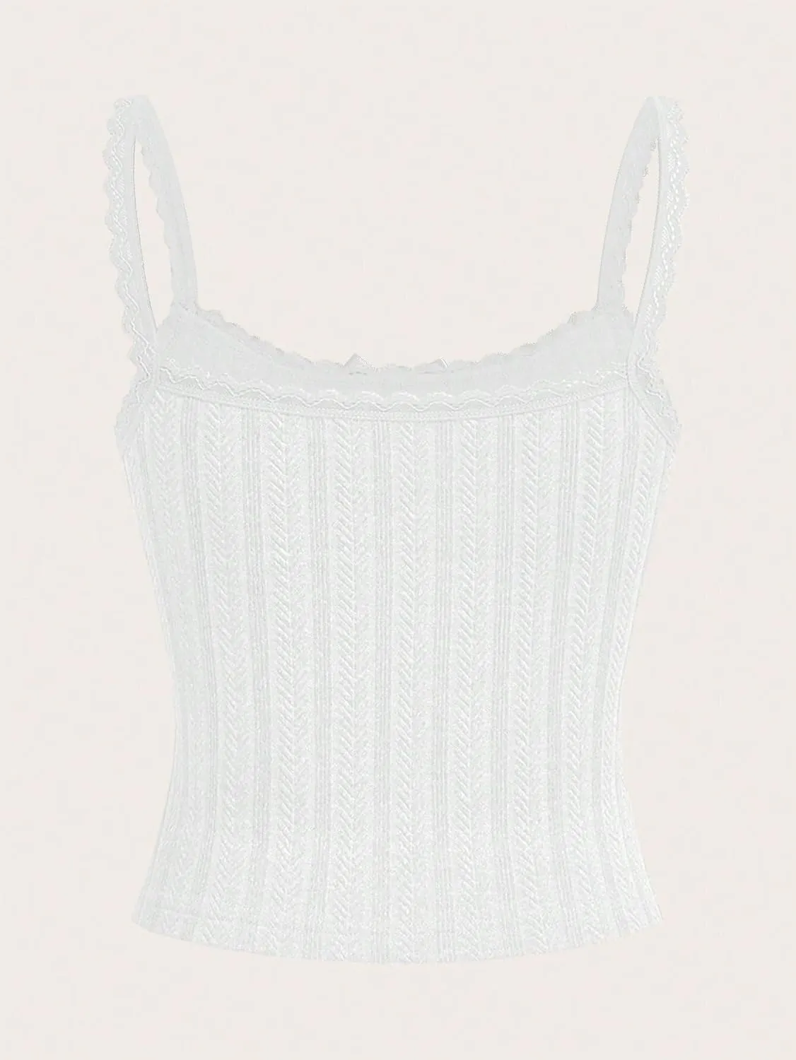 Women's Shirts 3pcs Bowknot Decorated Lace Trimmed Camisole Camis Tops Fashion Camis Tank Tops