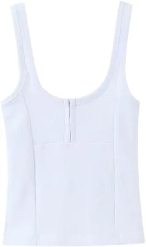 Women's Solid Color Slim Square Neck Camisole