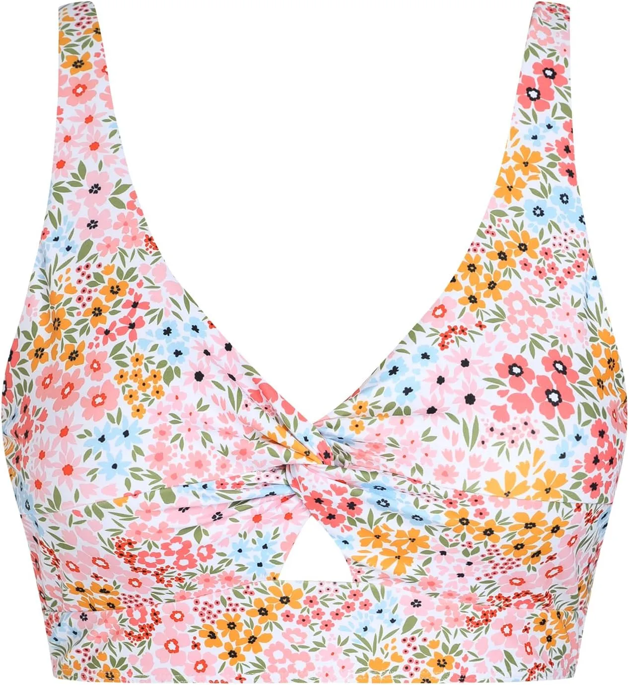 ZAFUL Bikini Tops for Women Twist Front Swimsuit Top Cut Out Bathing Suit Tops