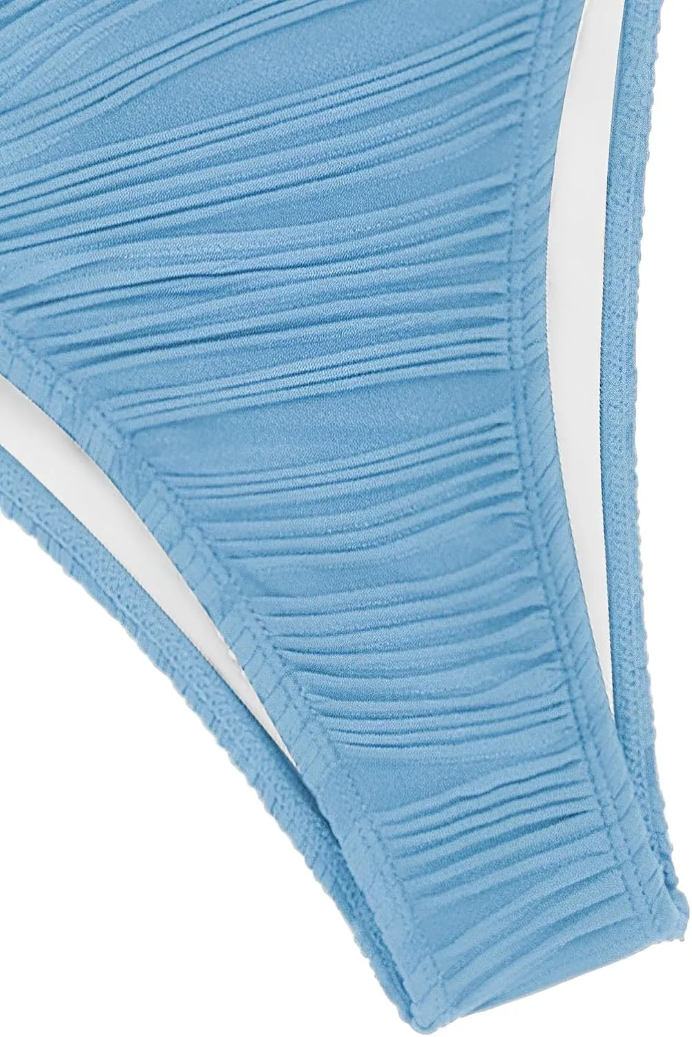 ZAFUL Women Cheeky Bikini Bottoms Wave Swimsuit Swim Briefs Bathing Basic Suit Bottom