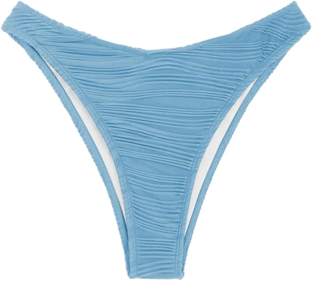 ZAFUL Women Cheeky Bikini Bottoms Wave Swimsuit Swim Briefs Bathing Basic Suit Bottom